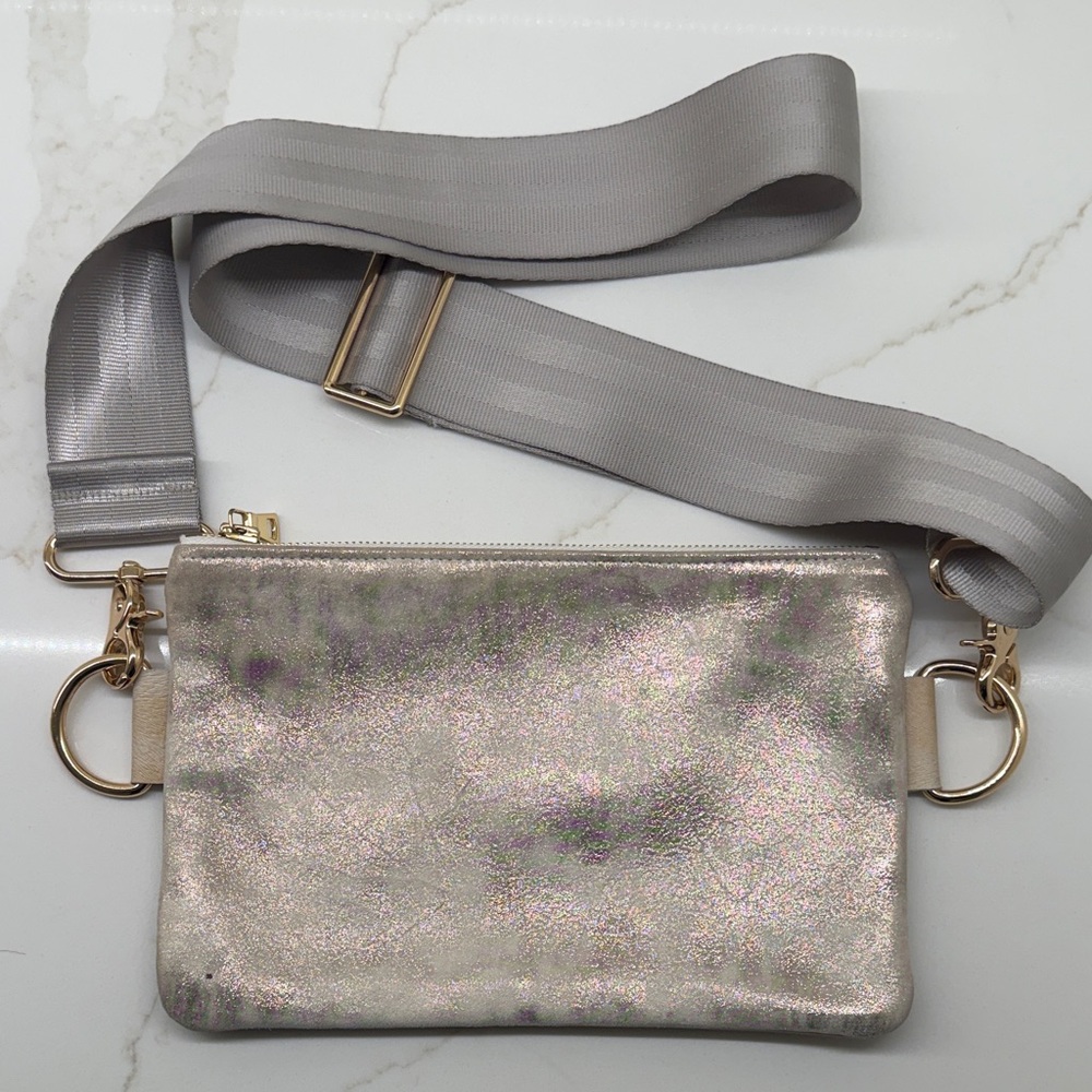 Metallic Silver / Gold Crossbody Bag